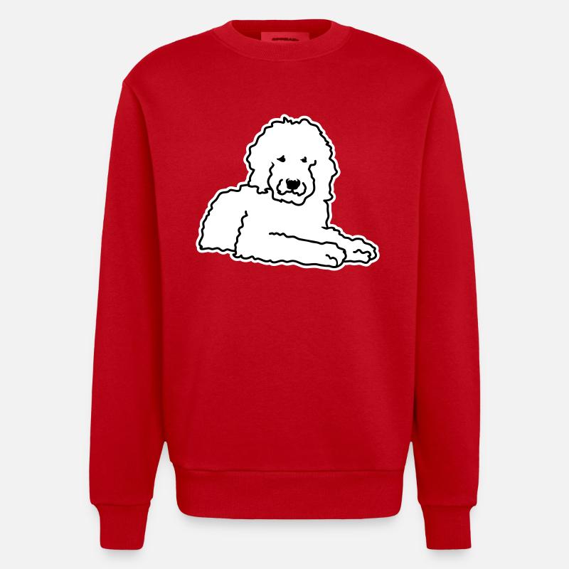Goldendoodle - Sweat bio épais oversize fabriqué en UE - rouge