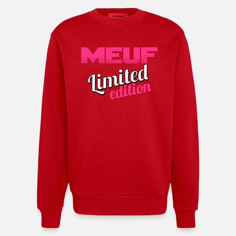 MEUF LIMITED EDITION - Sweat bio épais oversize fabriqué en UE - rouge