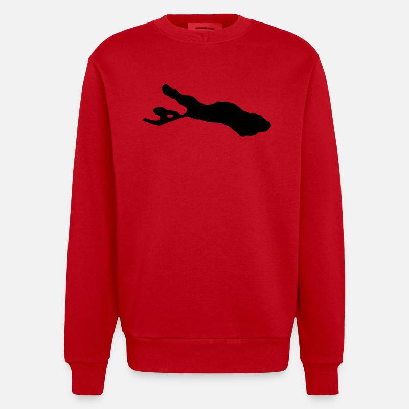 Bodensee - Heavyweight Oversized Organic Crew Neck Made in EU - Rot