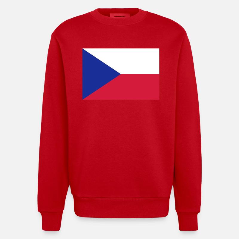Tschechien - Heavyweight Oversized Organic Crew Neck Made in EU - Rot