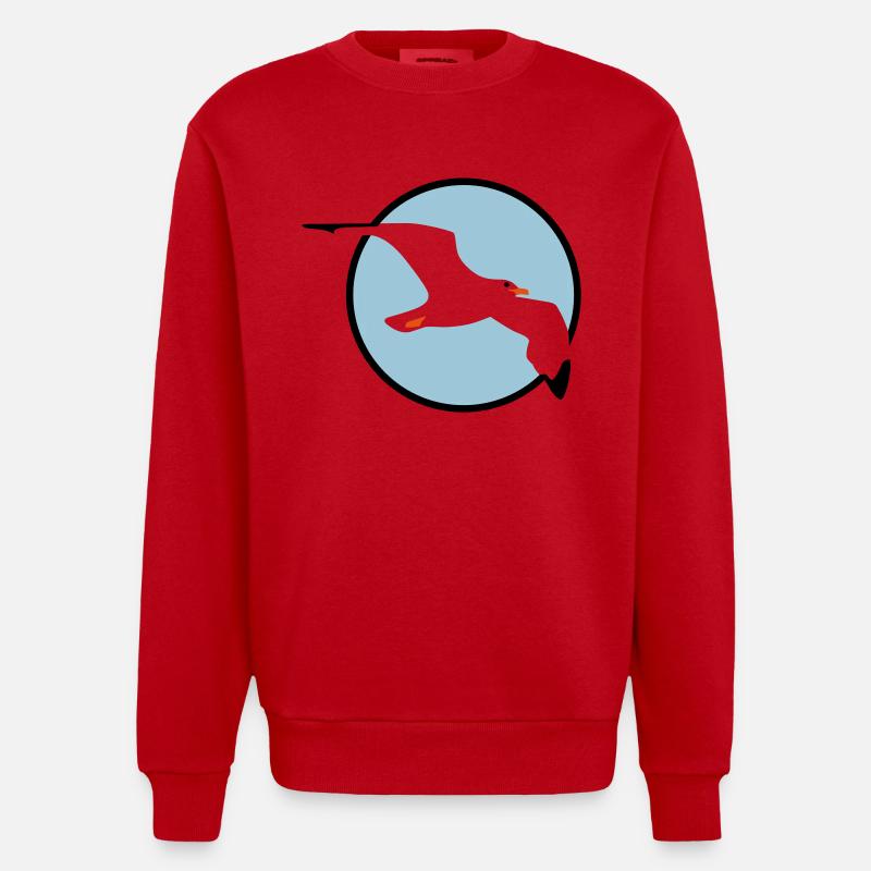 moewe_b - Sweat bio épais oversize fabriqué en UE - rouge