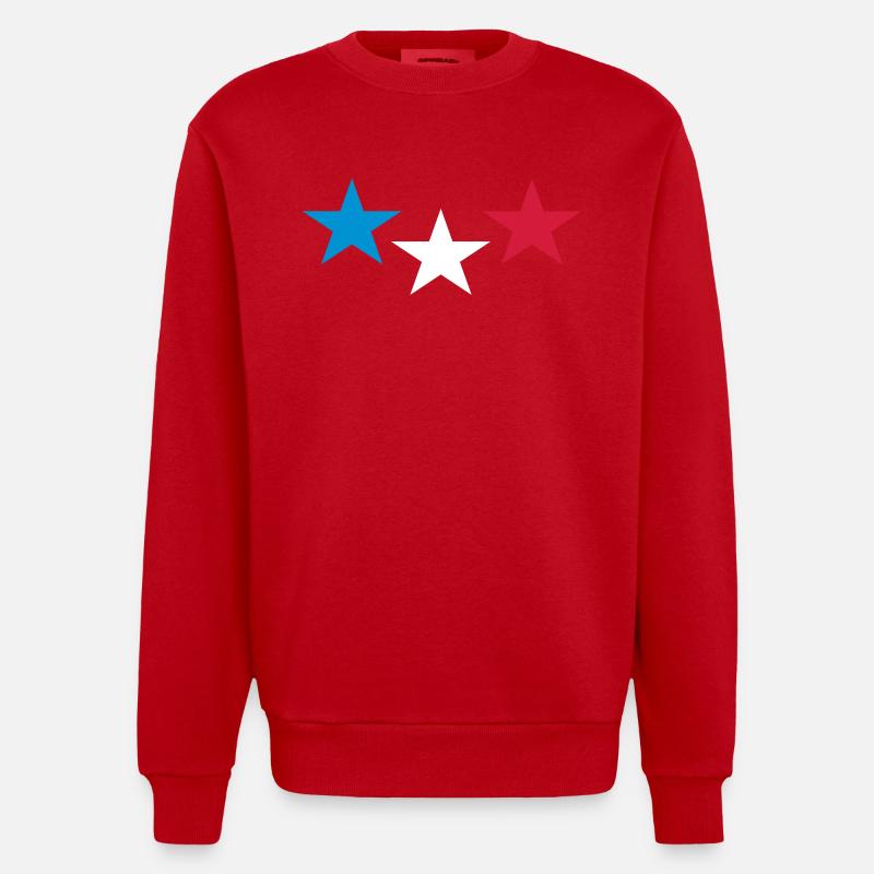 frankreich - Heavyweight Oversized Organic Crew Neck Made in EU - Rot
