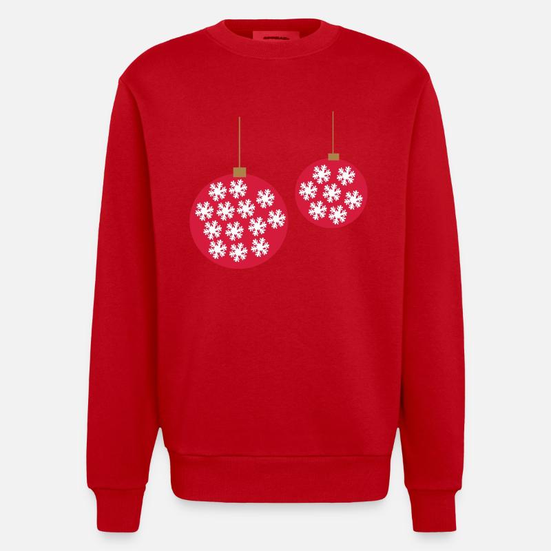 Weihnachtskugel - Heavyweight Oversized Organic Crew Neck Made in EU - Rot