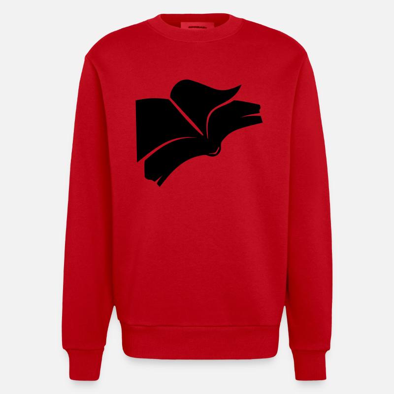 buch - Heavyweight Oversized Organic Crew Neck Made in EU - Rot