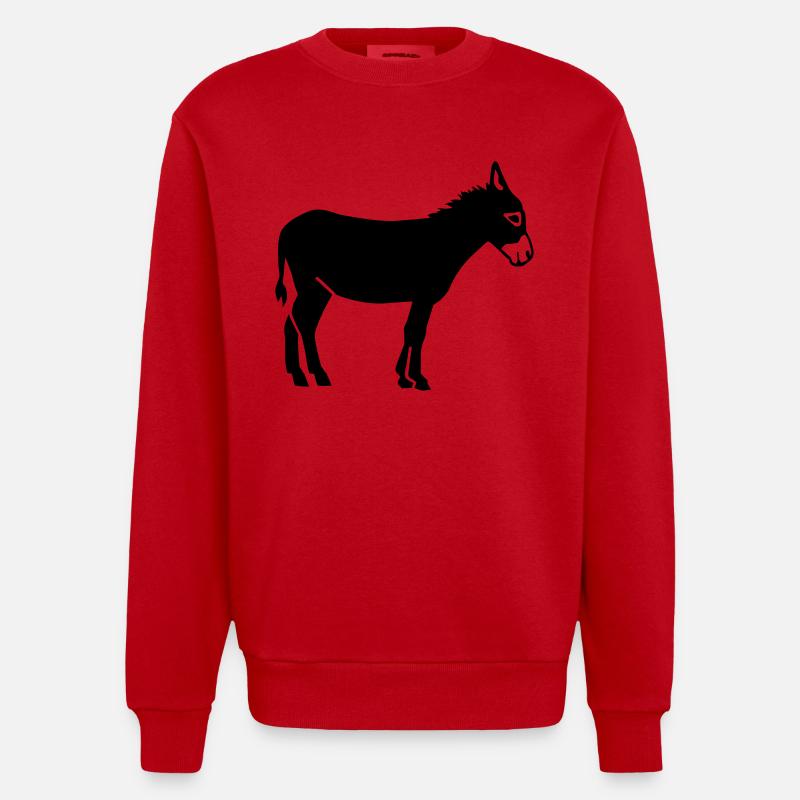 Esel - Heavyweight Oversized Organic Crew Neck Made in EU - Rot