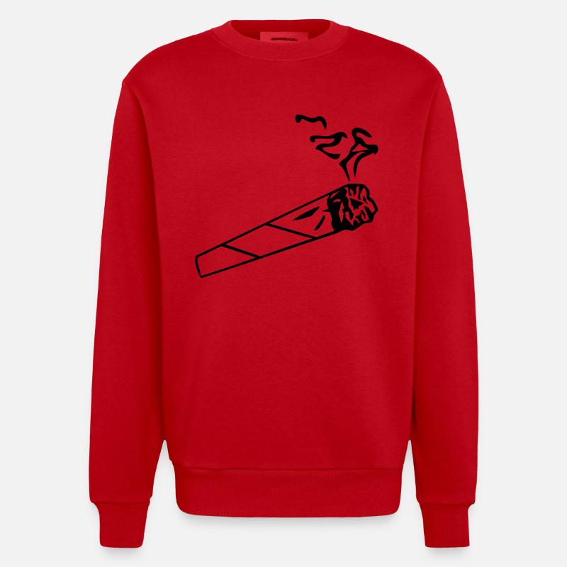Joint - Zigarette - Sweat bio épais oversize fabriqué en UE - rouge