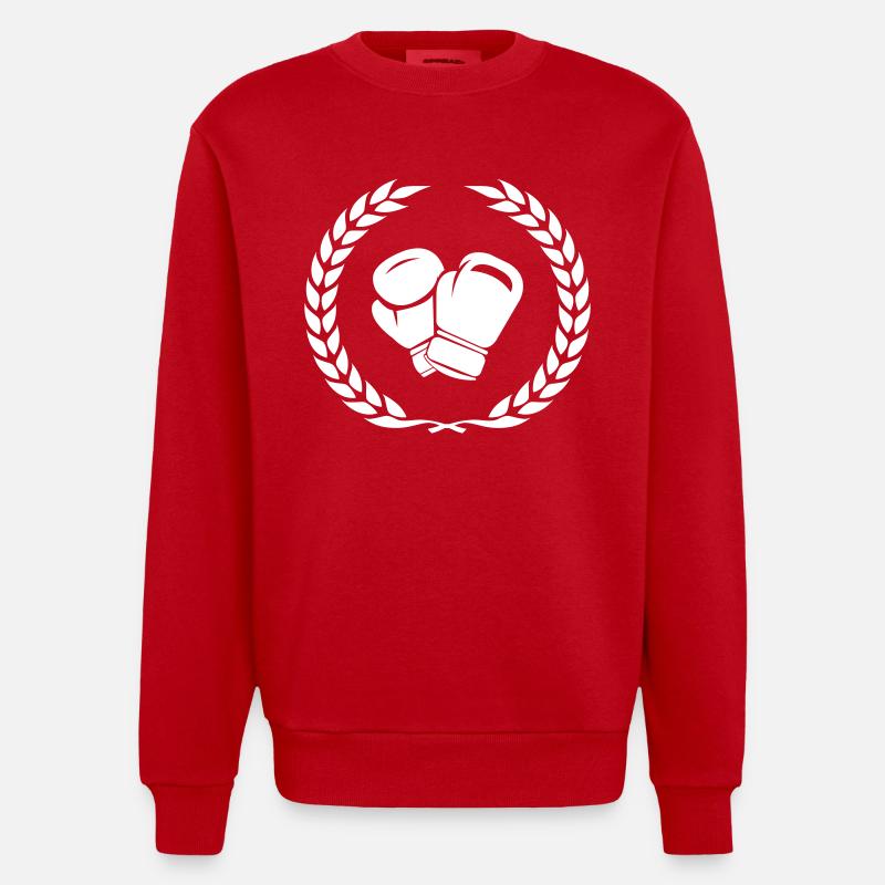 Boxe 1 - Sweat bio épais oversize fabriqué en UE - rouge