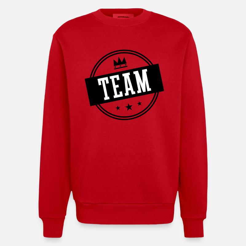 Cercle d’équipe - Sweat bio épais oversize fabriqué en UE - rouge