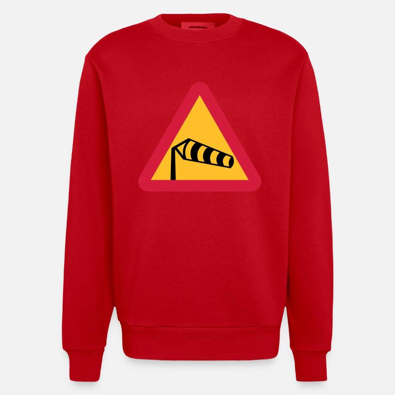 Vent de chaussette Symbole - Sweat bio épais oversize fabriqué en UE - rouge