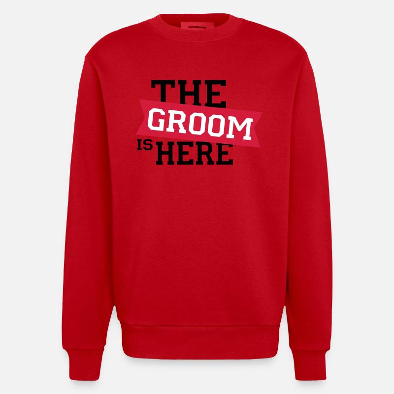 Junggesellenabschied - Heavyweight Oversized Organic Crew Neck Made in EU - Rot