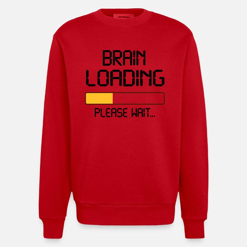 brain loading - Heavyweight Oversized Organic Crew Neck Made in EU - Rot