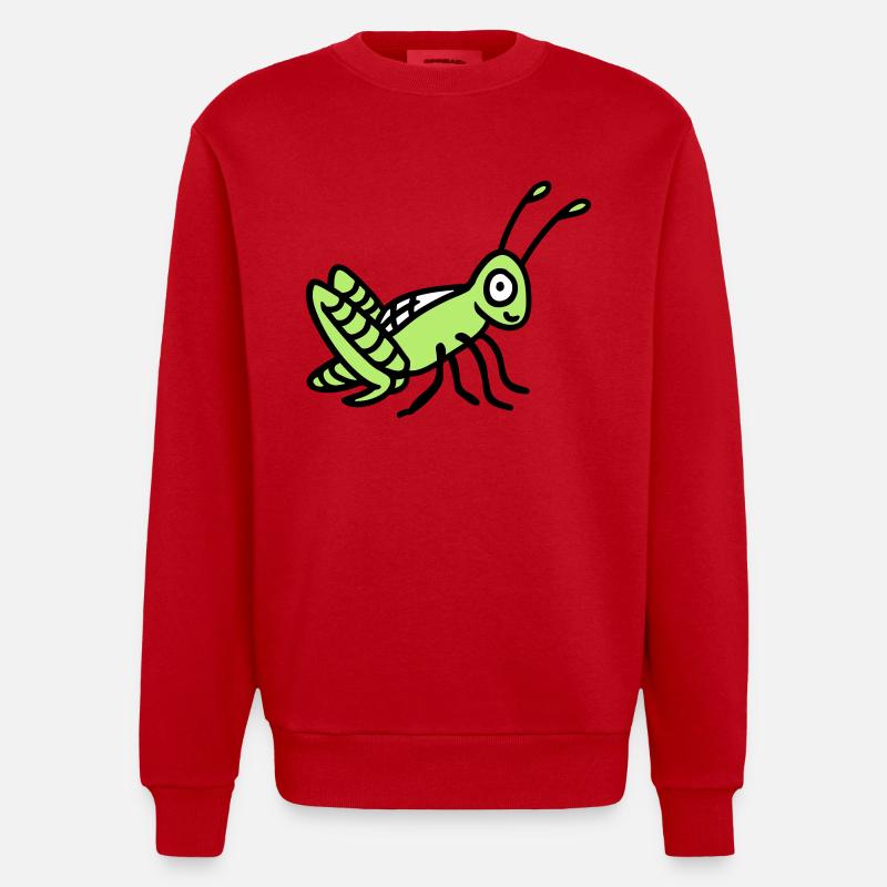 Grasshopper 3 - Sweat bio épais oversize fabriqué en UE - rouge
