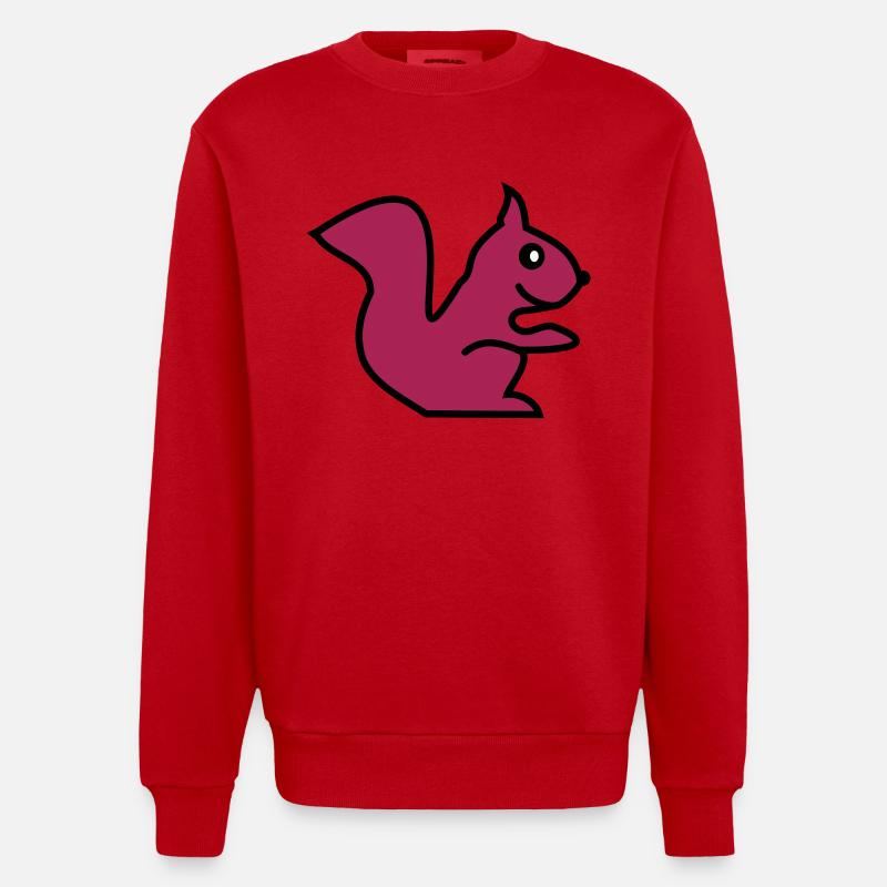 squirrel - Sweat bio épais oversize fabriqué en UE - rouge