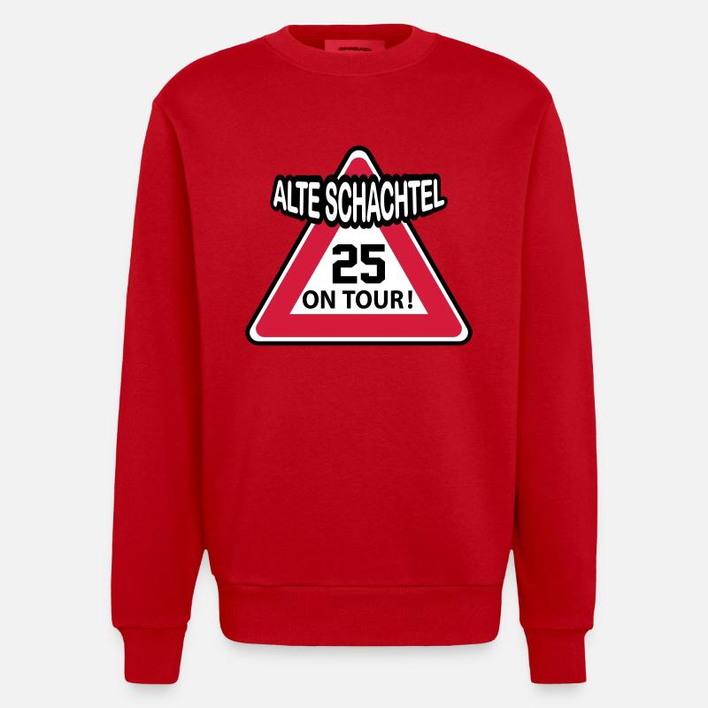 25 - Sweat bio épais oversize fabriqué en UE - rouge