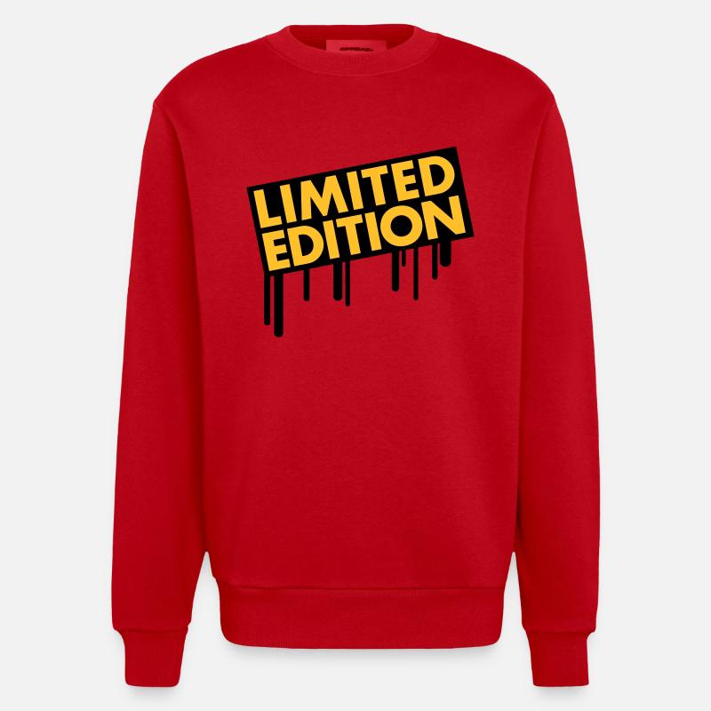 limited_edition_graffiti - Heavyweight Oversized Organic Crew Neck Made in EU - red
