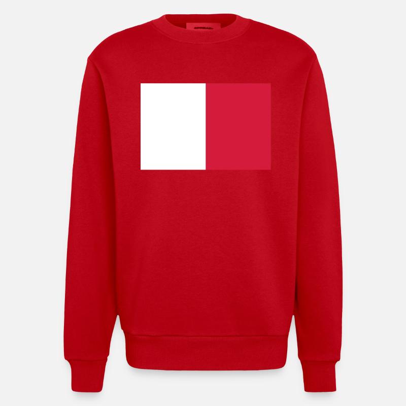 Malta - Heavyweight Oversized Organic Crew Neck Made in EU - Rot