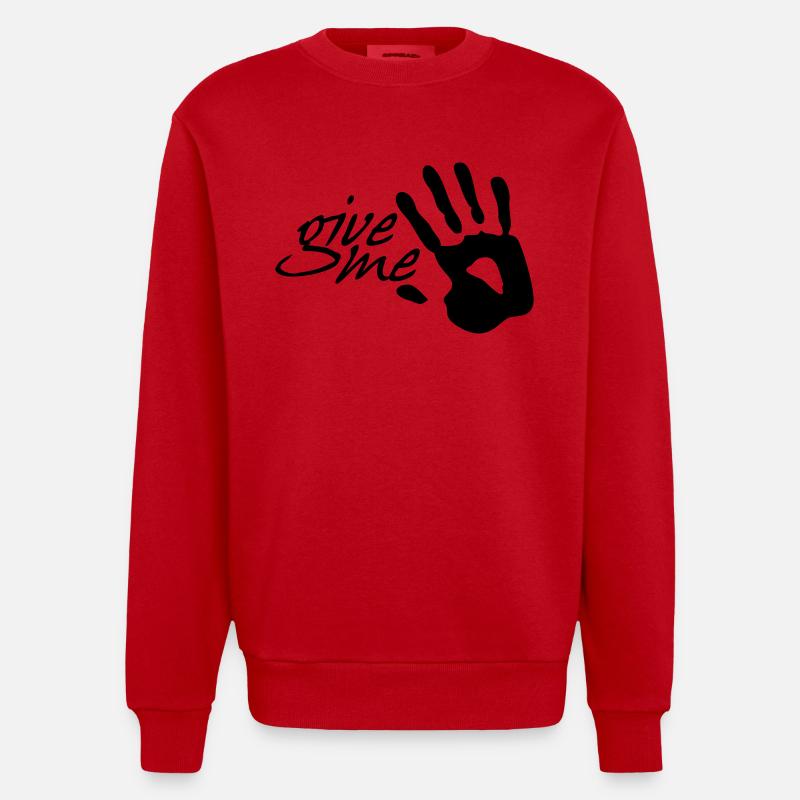 donnez-moi cinq - Sweat bio épais oversize fabriqué en UE - rouge
