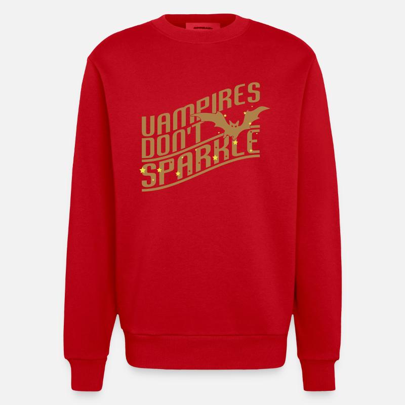 Vampires don't sparkle - Heavyweight Oversized Organic Crew Neck Made in EU - Rot