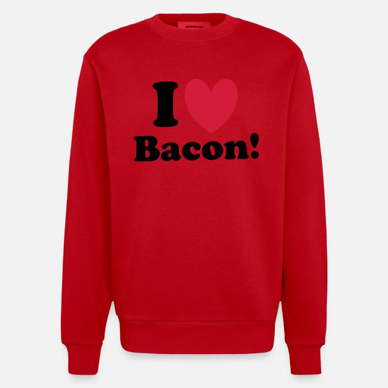 Bacon - Heavyweight Oversized Organic Crew Neck Made in EU - red