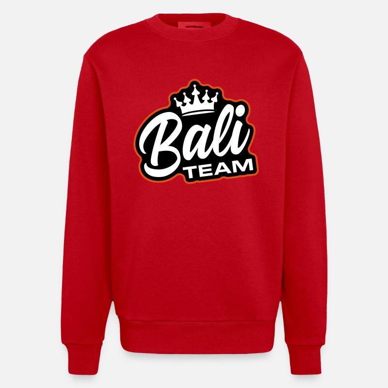 L’équipe de Bali - Sweat bio épais oversize fabriqué en UE - rouge