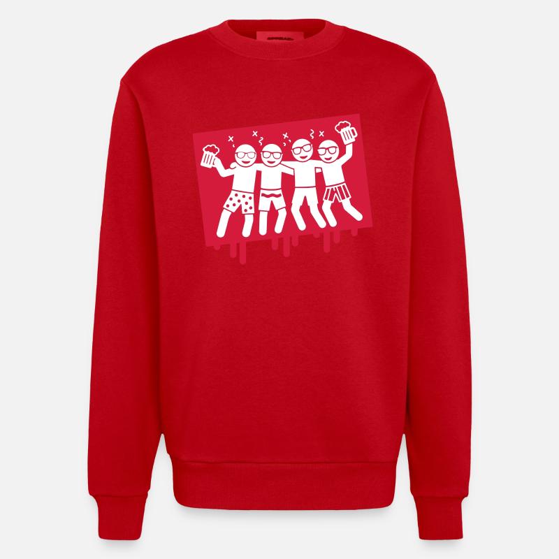 Fête Vacances Plage Alcool - Sweat bio épais oversize fabriqué en UE - rouge