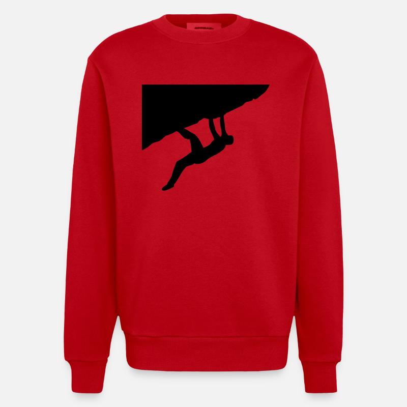 Klettern - Heavyweight Oversized Organic Crew Neck Made in EU - Rot