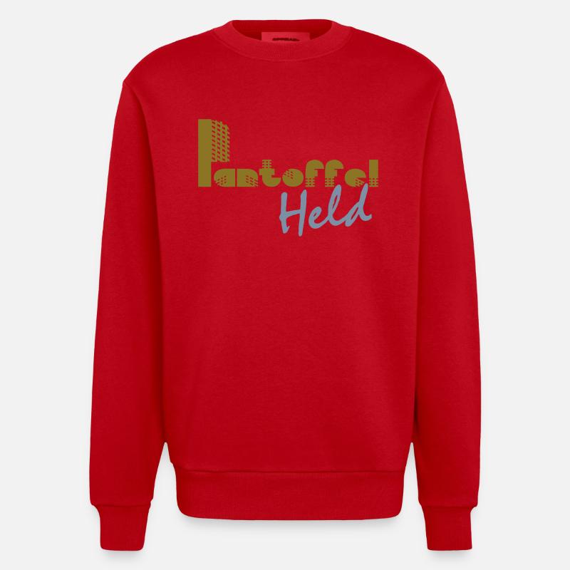 Pantoffelheld - Heavyweight Oversized Organic Crew Neck Made in EU - Rot