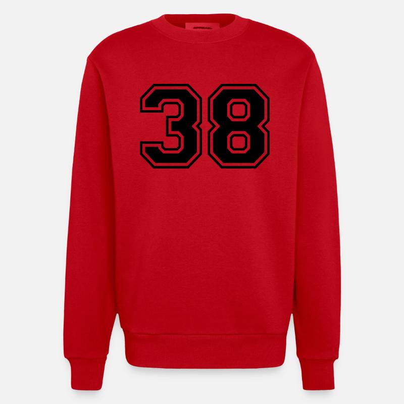 38 - Heavyweight Oversized Organic Crew Neck Made in EU - Rot