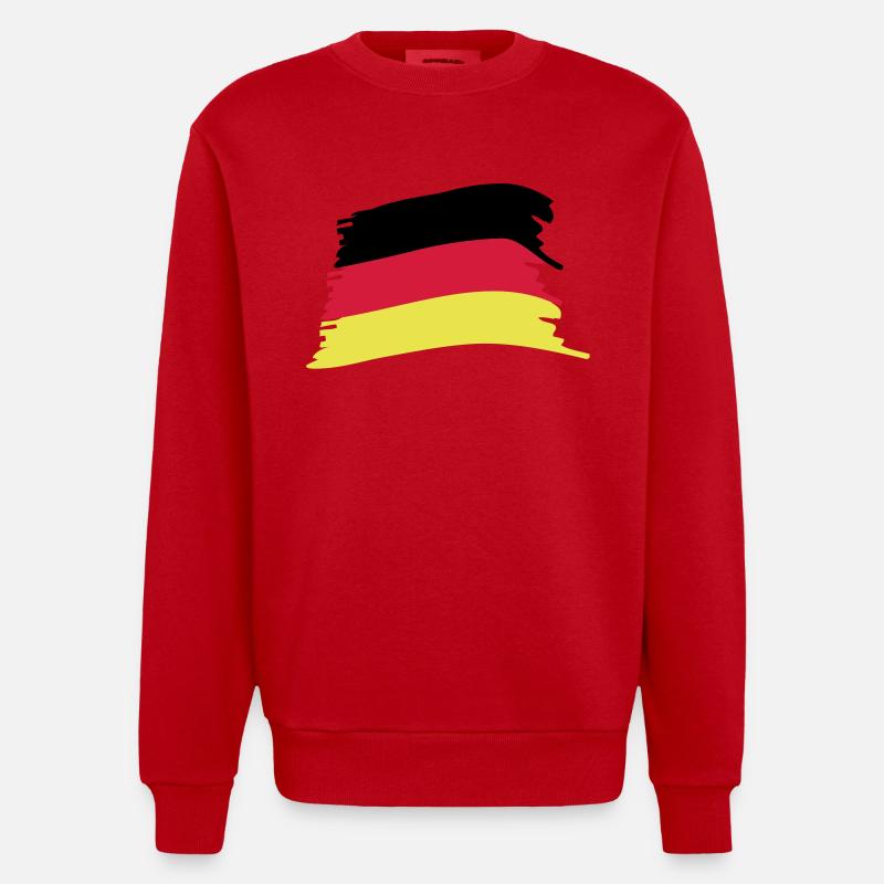 '-Flagge - Heavyweight Oversized Organic Crew Neck Made in EU - Rot