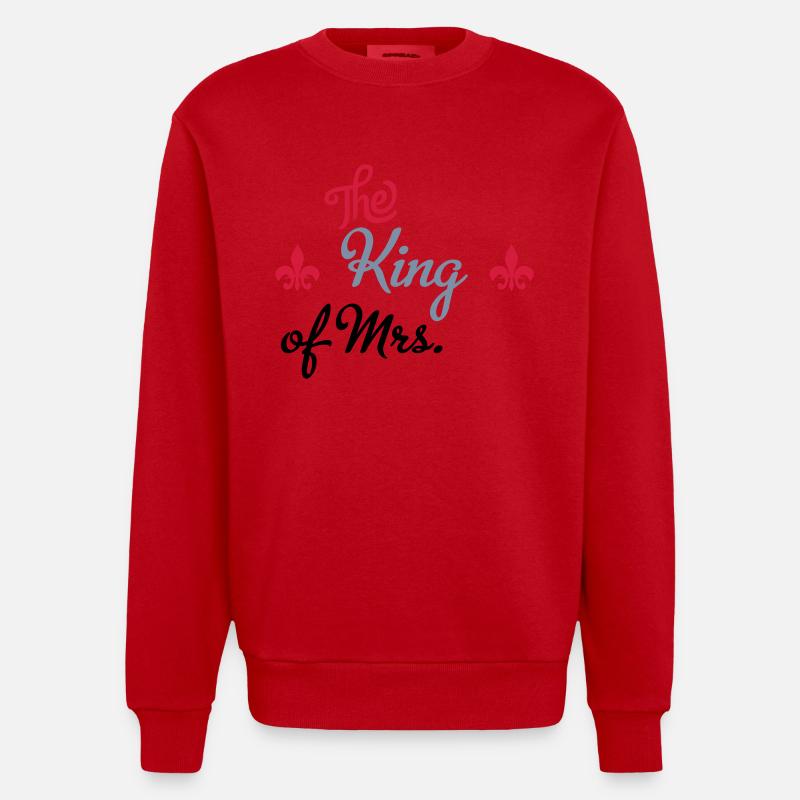 hochzeit - Heavyweight Oversized Organic Crew Neck Made in EU - Rot