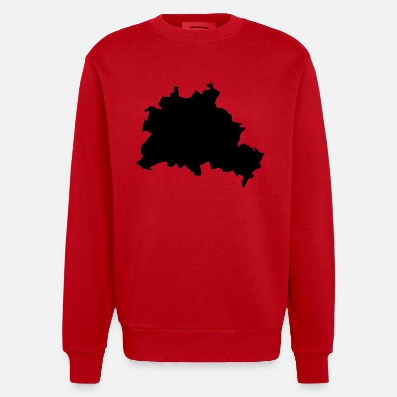 Berlin - Heavyweight Oversized Organic Crew Neck Made in EU - Rot