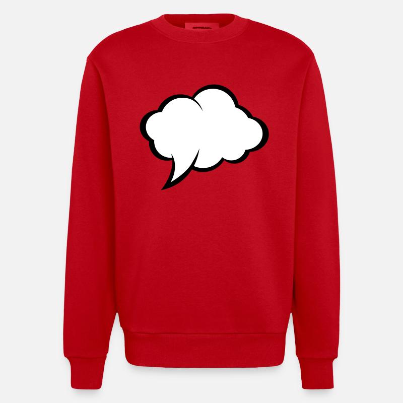 Comic Sprechblase - Heavyweight Oversized Organic Crew Neck Made in EU - Rot