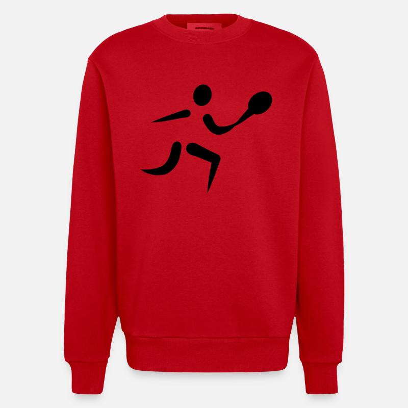 Tennis - Sweat bio épais oversize fabriqué en UE - rouge