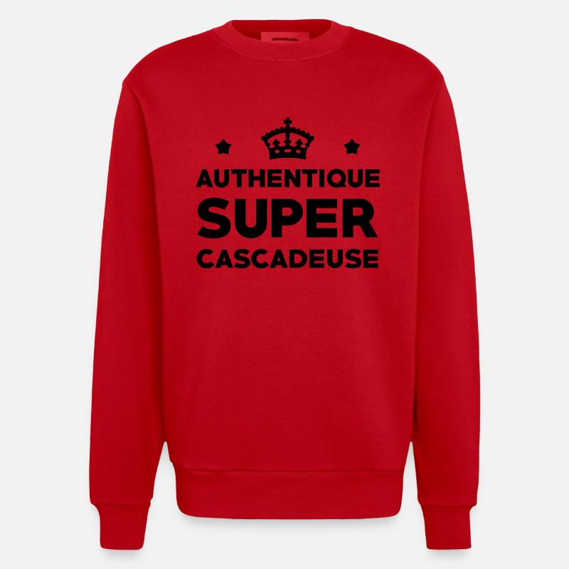 Cascadeur / Cascade / Voiture / Risque / Danger - Sweat bio épais oversize fabriqué en UE - rouge