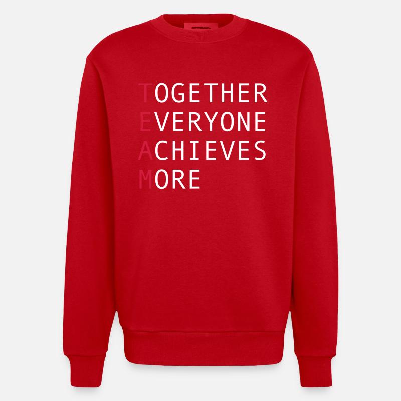 équipe - Sweat bio épais oversize fabriqué en UE - rouge