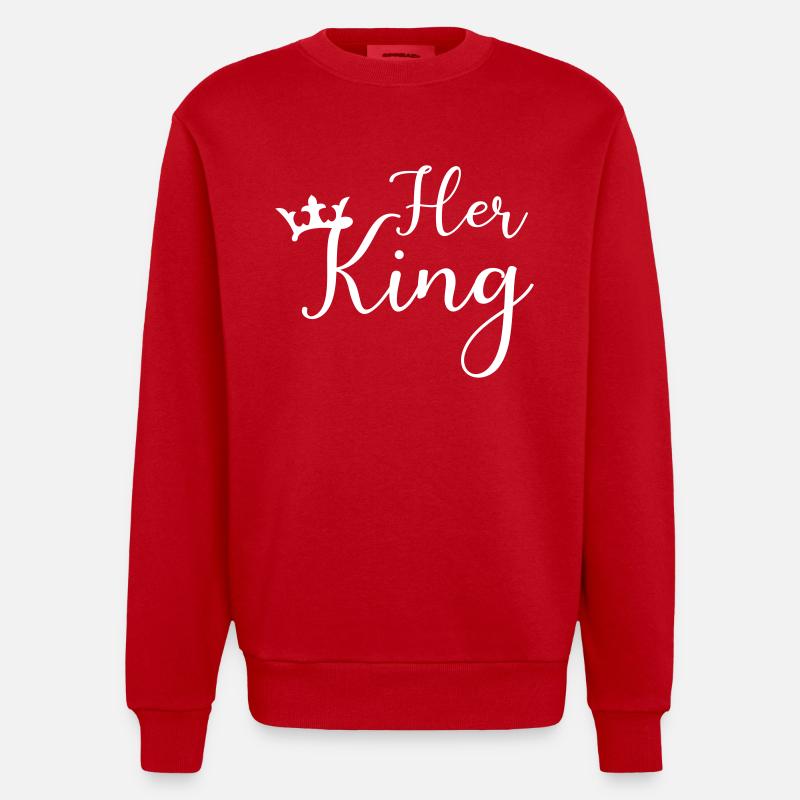 herking - Sweat bio épais oversize fabriqué en UE - rouge