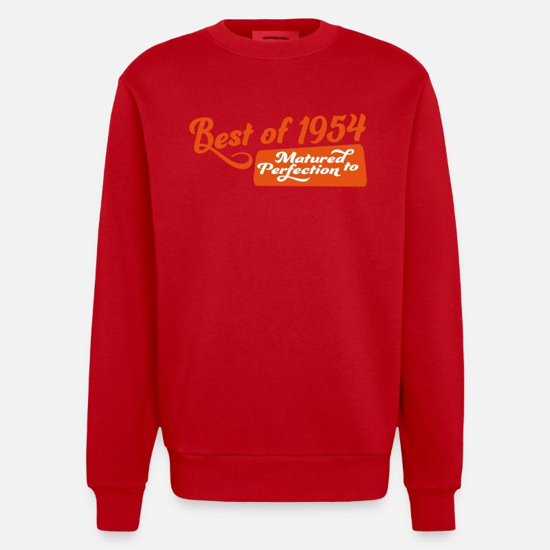 1954 - Heavyweight Oversized Organic Crew Neck Made in EU - Rot
