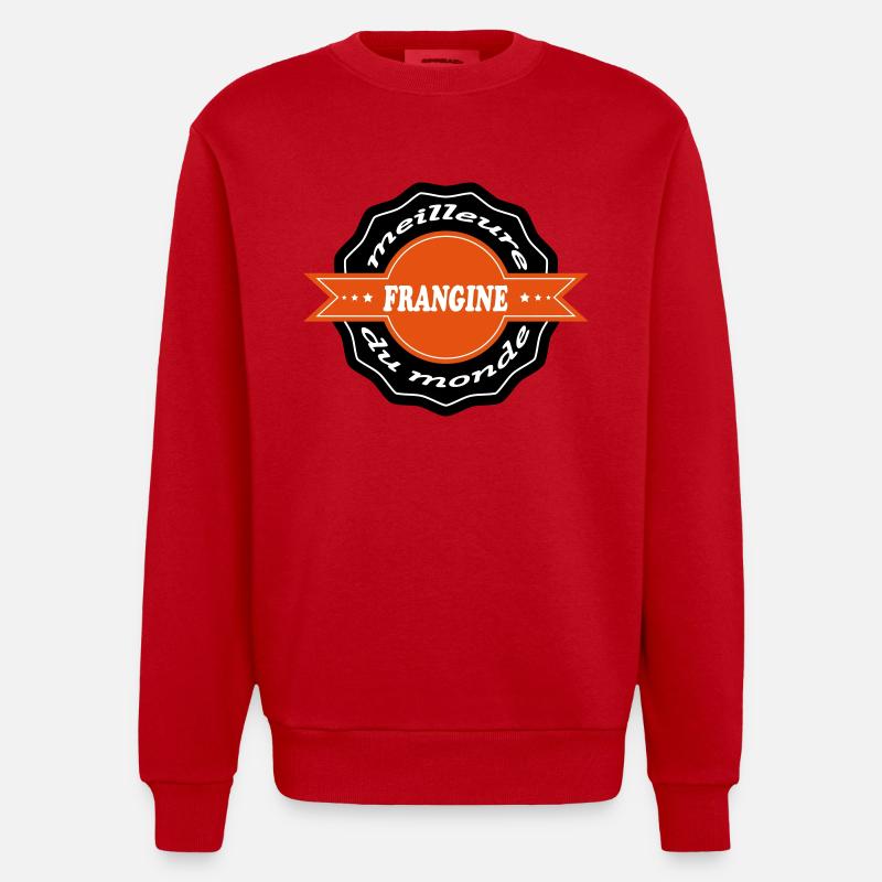 Beste FRANFINE - Heavyweight Oversized Organic Crew Neck Made in EU - Rot