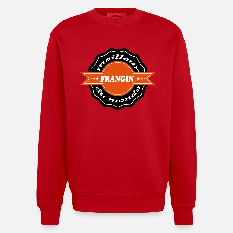 Bester BRUDER - Heavyweight Oversized Organic Crew Neck Made in EU - Rot