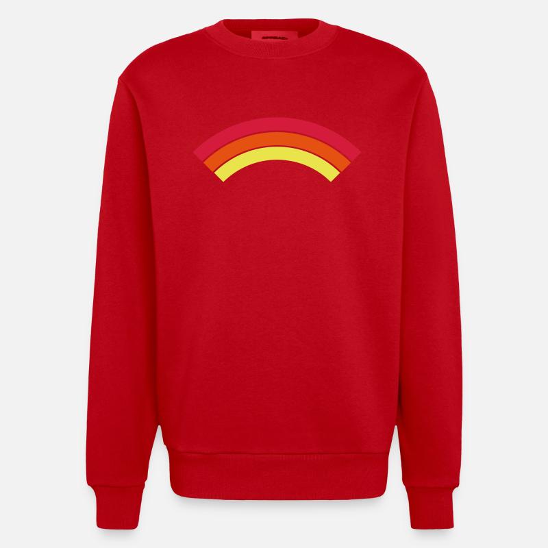Regenbogen - Heavyweight Oversized Organic Crew Neck Made in EU - Rot