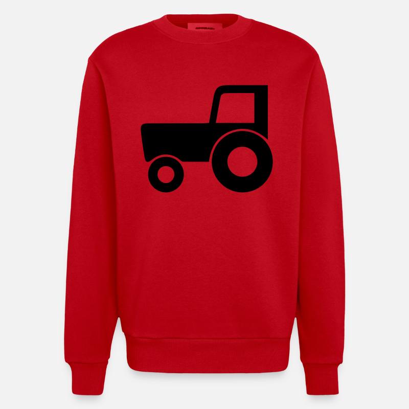 Trecker - Heavyweight Oversized Organic Crew Neck Made in EU - Rot