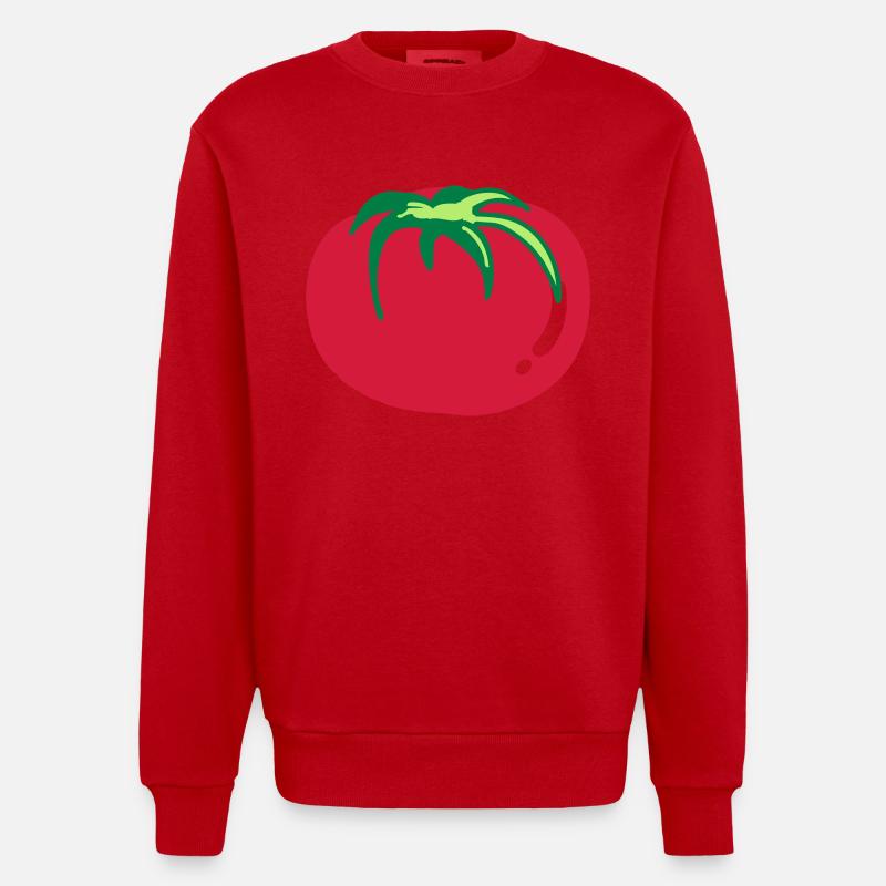tomate - Sweat bio épais oversize fabriqué en UE - rouge