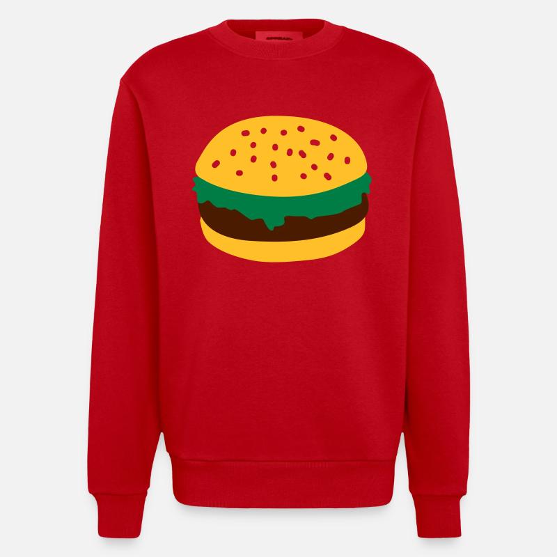 Burger - Sweat bio épais oversize fabriqué en UE - rouge