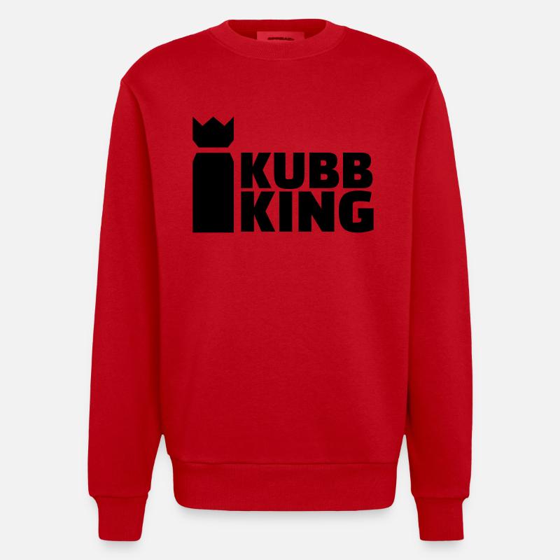 Kubb King - Sweat bio épais oversize fabriqué en UE - rouge