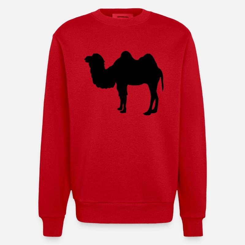 kamel - Heavyweight Oversized Organic Crew Neck Made in EU - red