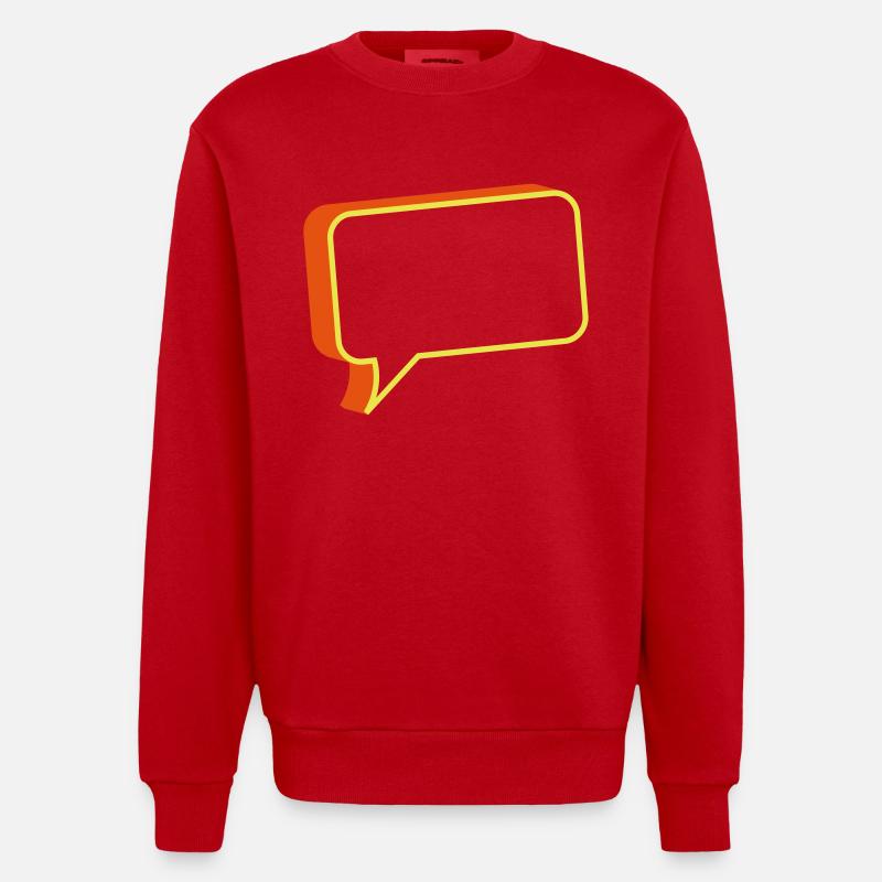 sprechblase 3d design - Heavyweight Oversized Organic Crew Neck Made in EU - Rot