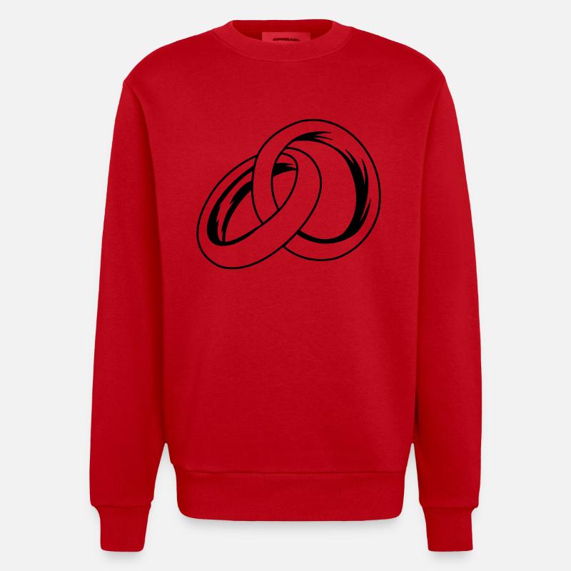 eheringe_001 - Sweat bio épais oversize fabriqué en UE - rouge