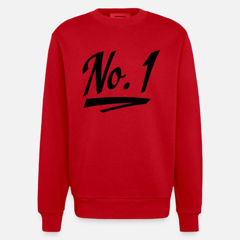 Numéro un - Sweat bio épais oversize fabriqué en UE - rouge