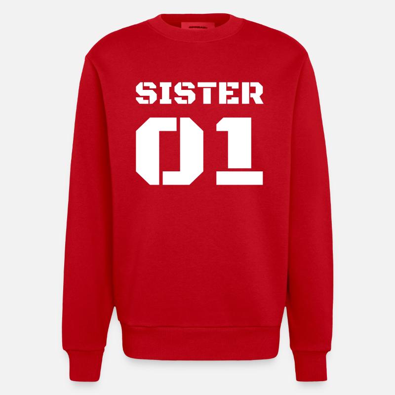 Sœur 01 - Schwester Design - Sweat bio épais oversize fabriqué en UE - rouge