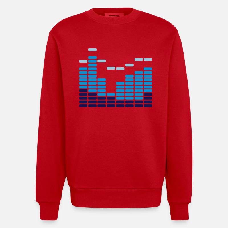 Equalizer blue - Heavyweight Oversized Organic Crew Neck Made in EU - Rot